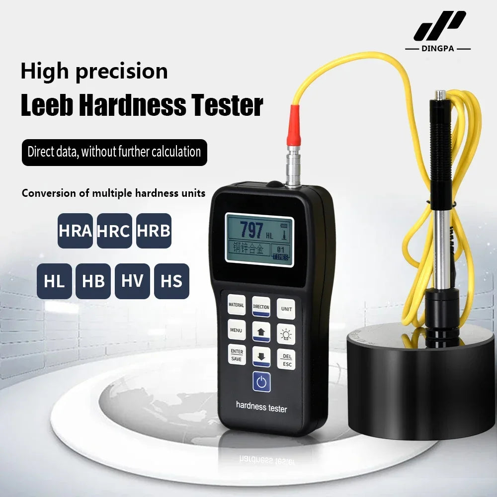 Leeb Hardness Tester Portable Rebound Meter Durometer HL、HB、HRB、HRC、HRA、HV、HS for Metal Steel HAR-100 Leeb Hardness Tester Portable Rebound Meter Durometer HL、HB、HRB、HRC、HRA、HV、HS for Metal Steel HAR-100